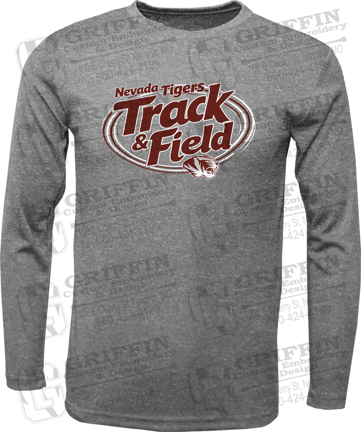 Dry-Fit Long Sleeve T-Shirt - Track & Field - Nevada Tigers 26-U