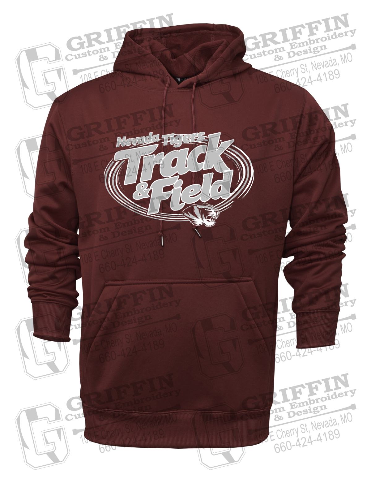 Performance Fleece Hoodie - Track & Field - Nevada Tigers 26-U