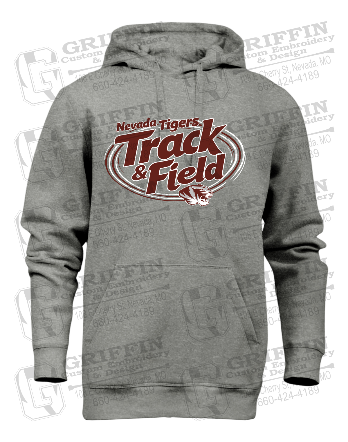 Heavyweight Fleece Hoodie - Track & Field - Nevada Tigers 26-U