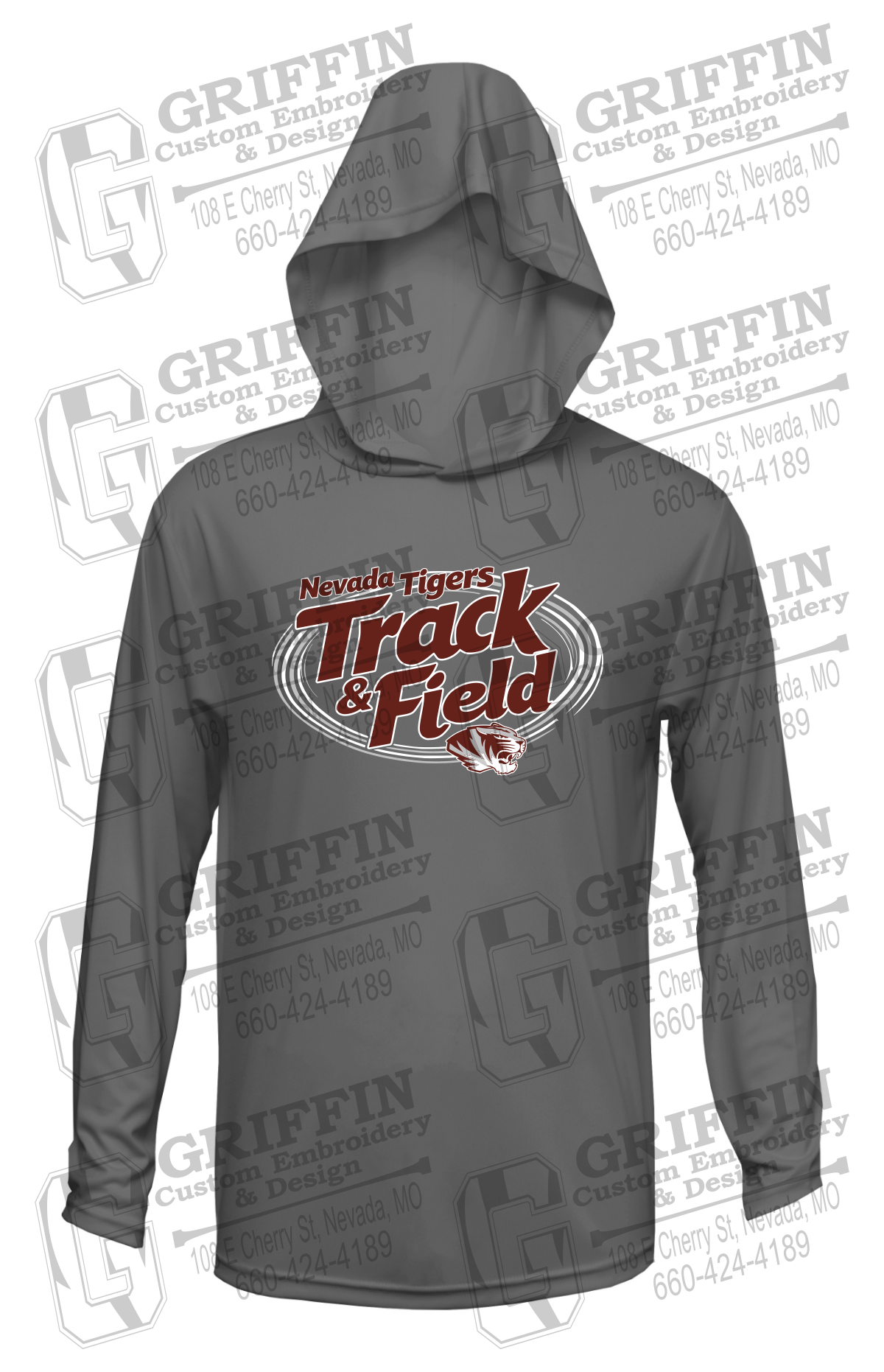 Dry-Fit T-Shirt Hoodie - Track & Field - Nevada Tigers 26-U