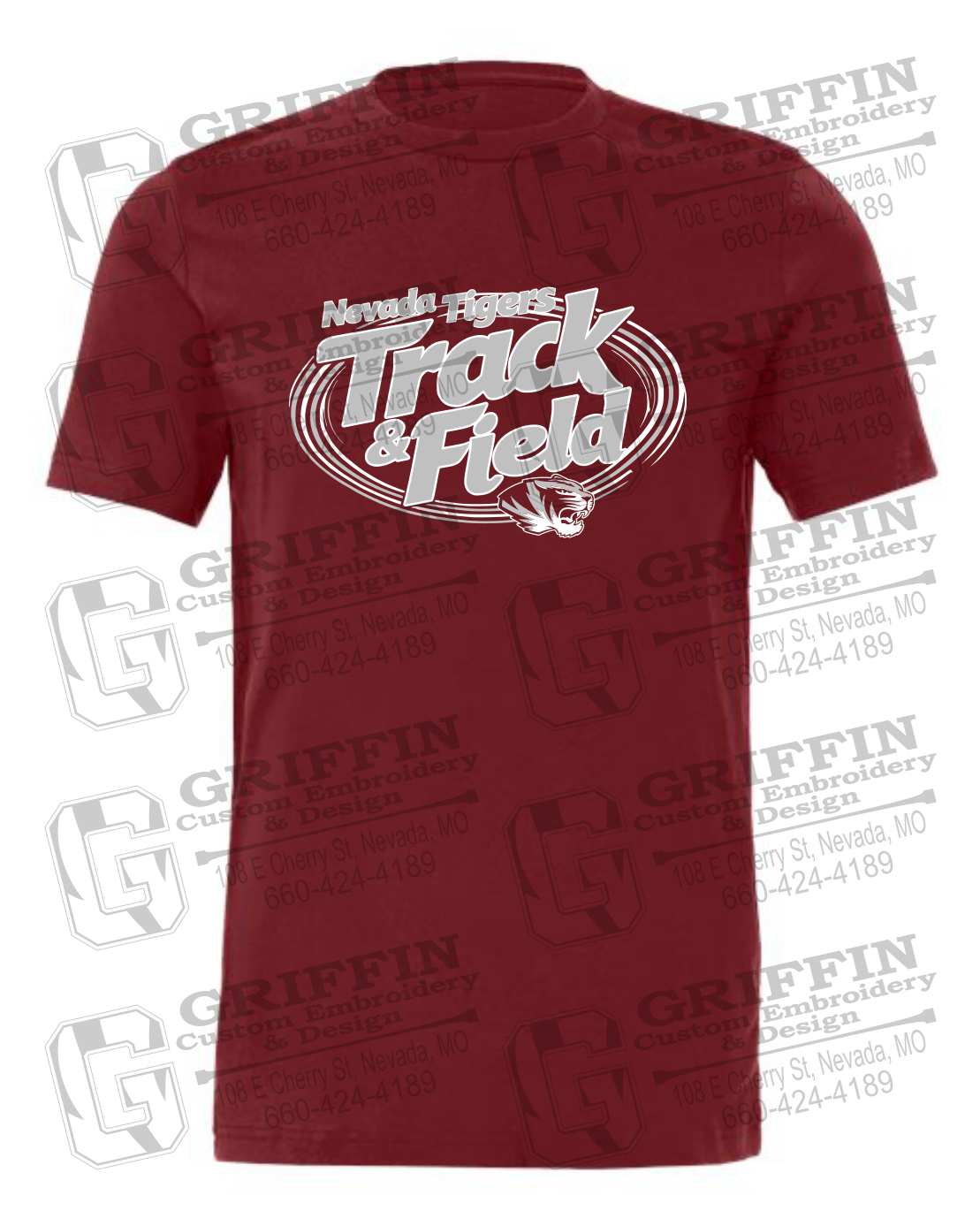 Cotton Short Sleeve T-Shirt - Track & Field - Nevada Tigers 26-U