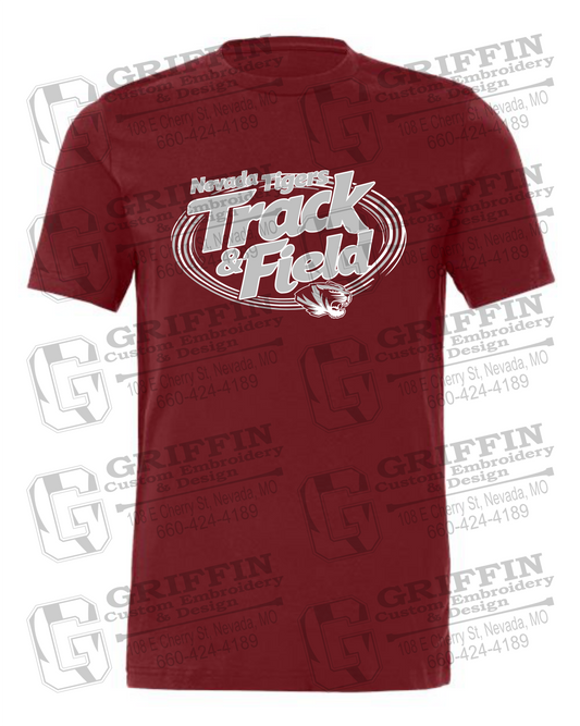 Cotton Short Sleeve T-Shirt - Track & Field - Nevada Tigers 26-U