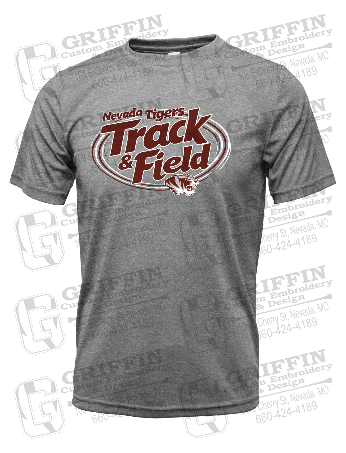 Dry-Fit Short Sleeve T-Shirt - Track & Field - Nevada Tigers 26-U