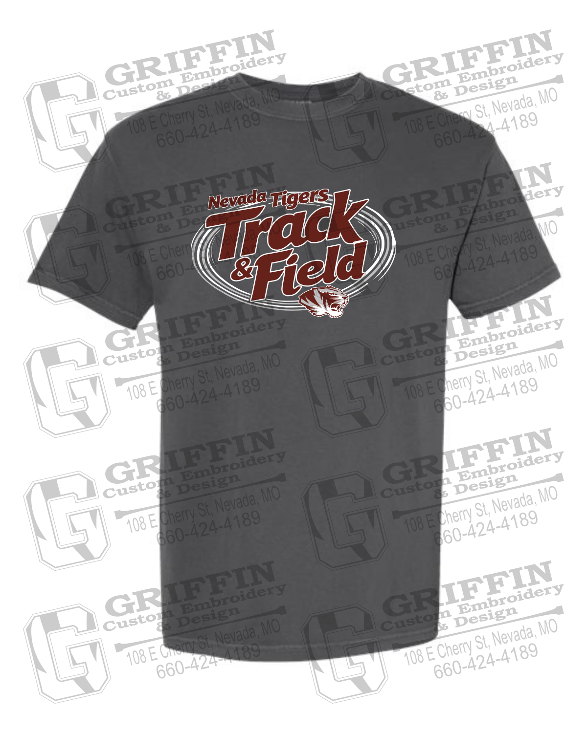 Comfort Colors Short Sleeve T-Shirt - Track & Field - Nevada Tigers 26-U