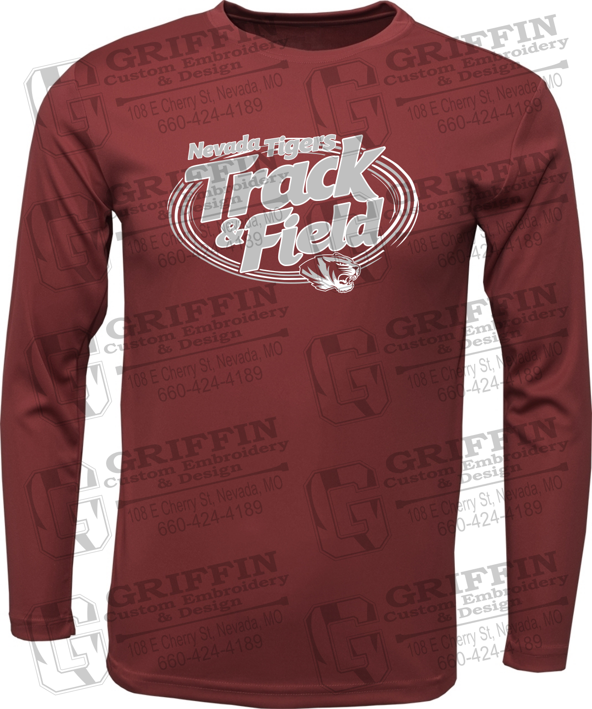 Dry-Fit Long Sleeve T-Shirt - Track & Field - Nevada Tigers 26-U