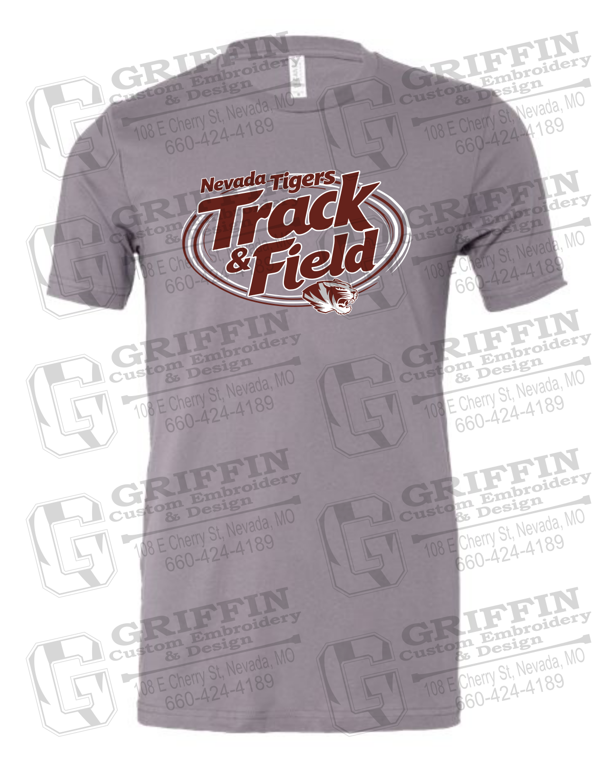 Cotton Short Sleeve T-Shirt - Track & Field - Nevada Tigers 26-U