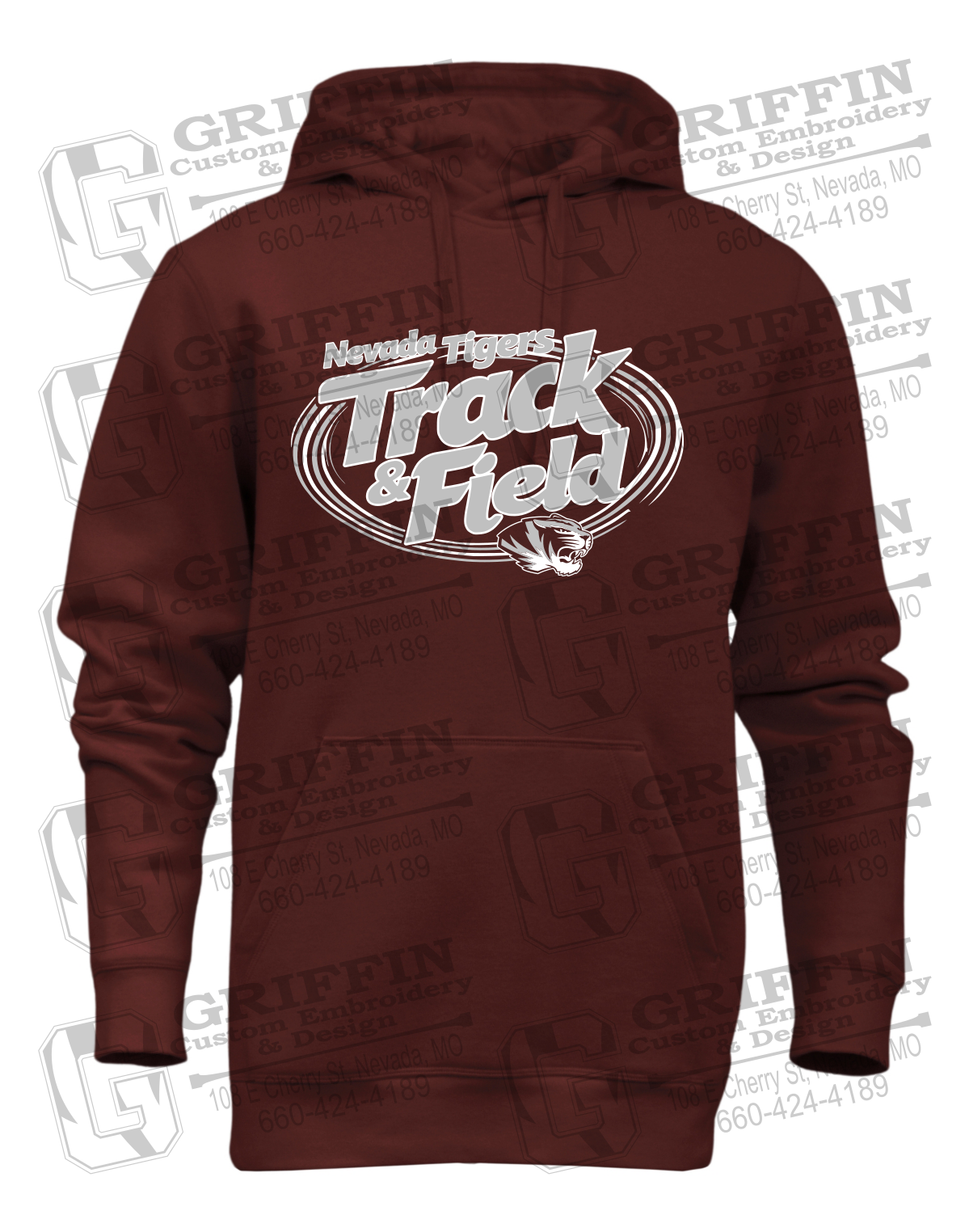 Heavyweight Fleece Hoodie - Track & Field - Nevada Tigers 26-U