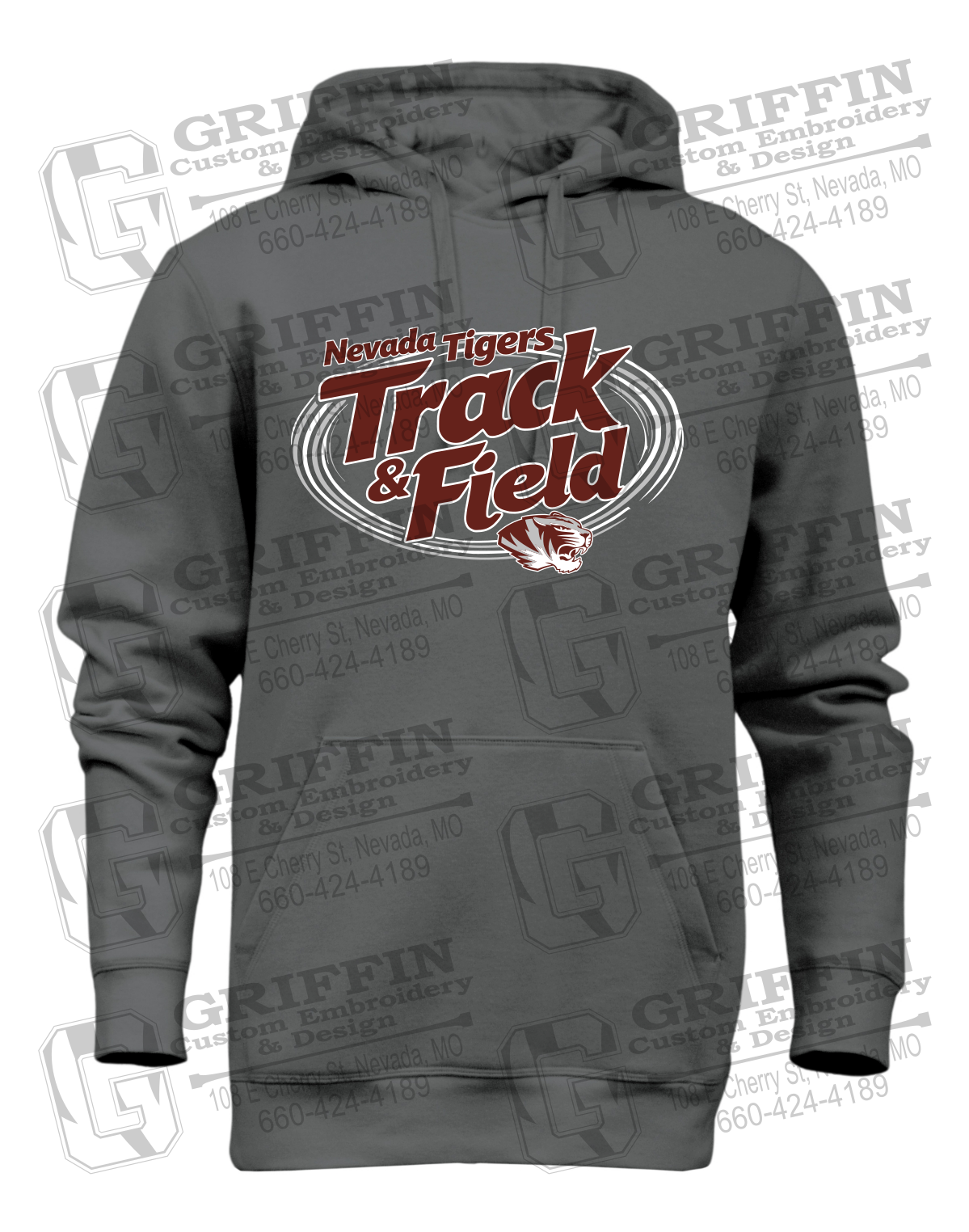Heavyweight Fleece Hoodie - Track & Field - Nevada Tigers 26-U