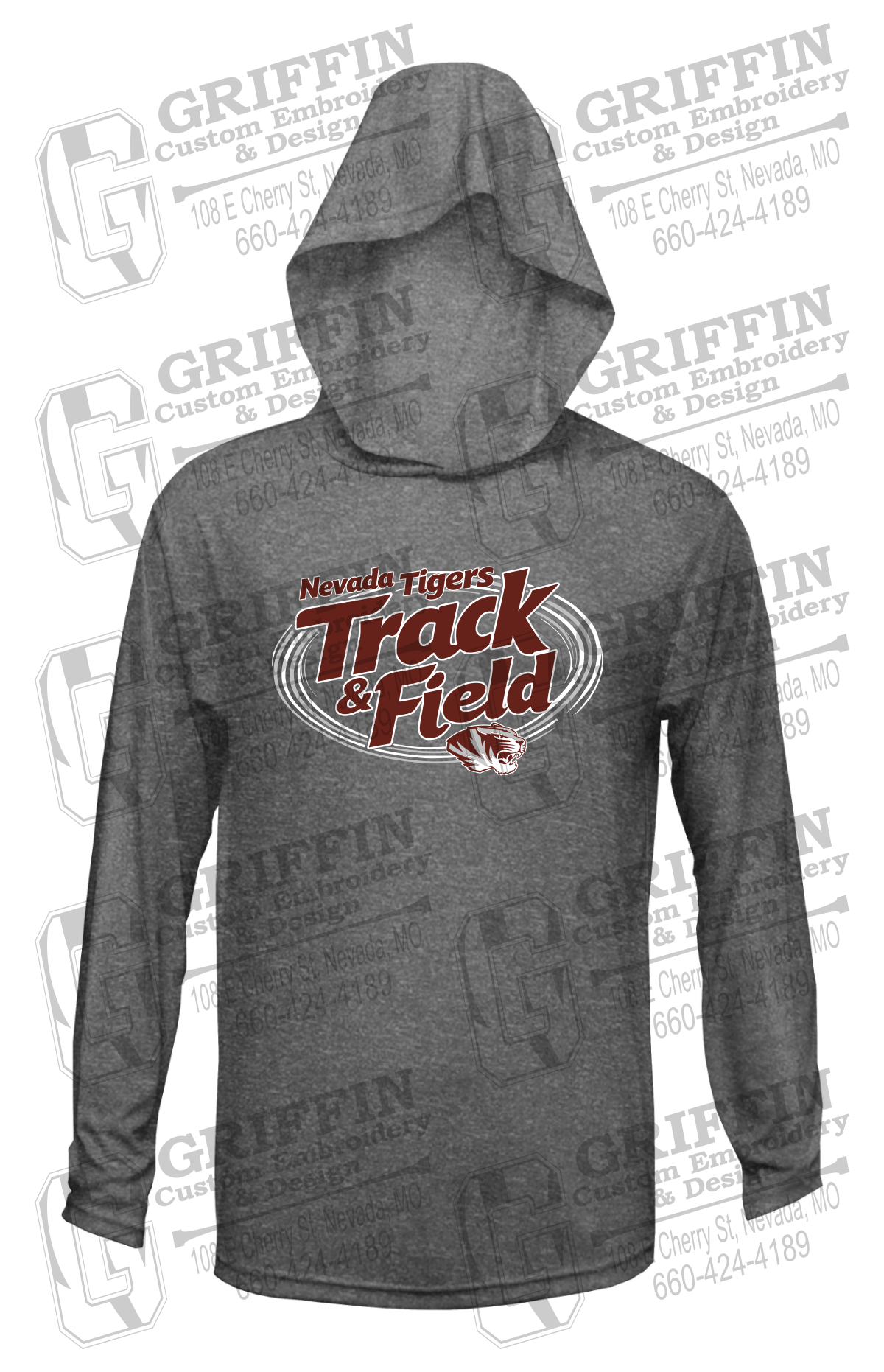 Dry-Fit T-Shirt Hoodie - Track & Field - Nevada Tigers 26-U