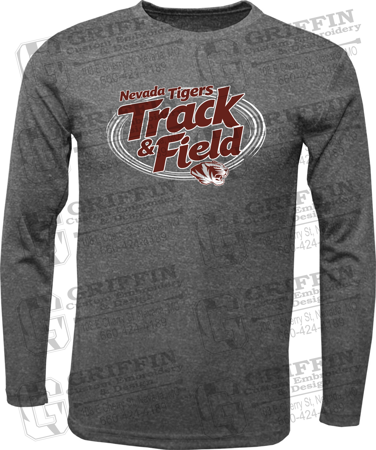 Dry-Fit Long Sleeve T-Shirt - Track & Field - Nevada Tigers 26-U
