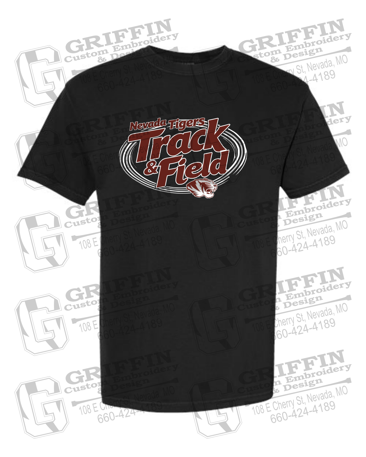 Comfort Colors Short Sleeve T-Shirt - Track & Field - Nevada Tigers 26-U