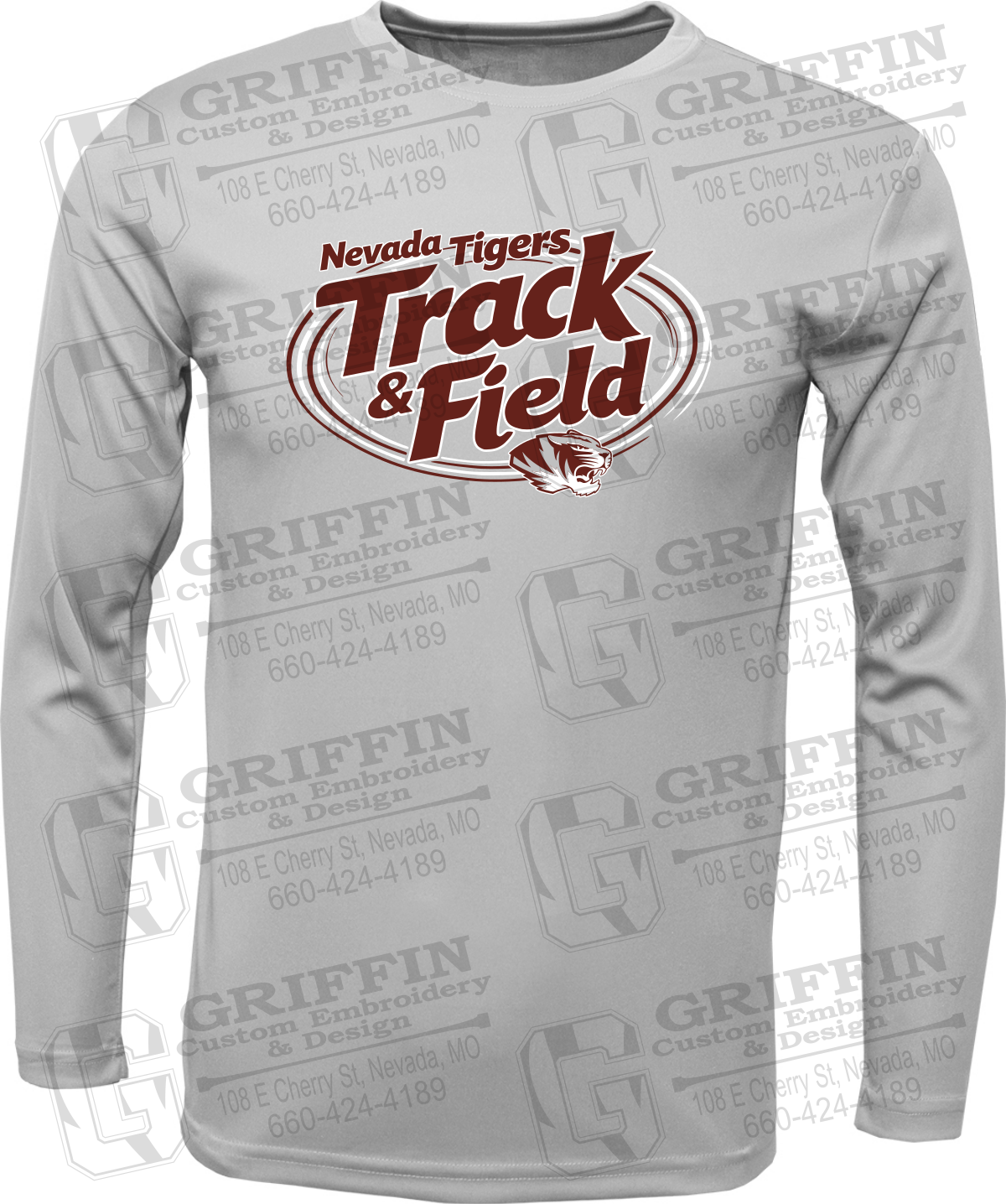 Toddler Dry-Fit Long Sleeve T-Shirt - Track & Field - Nevada Tigers 26-U