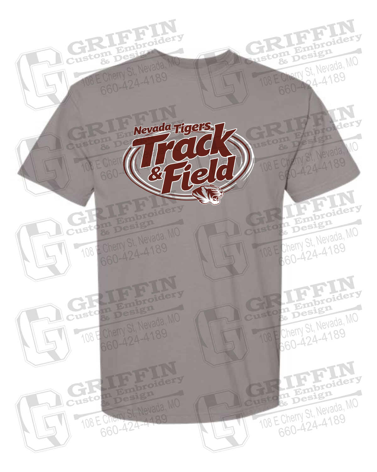 Comfort Colors Short Sleeve T-Shirt - Track & Field - Nevada Tigers 26-U