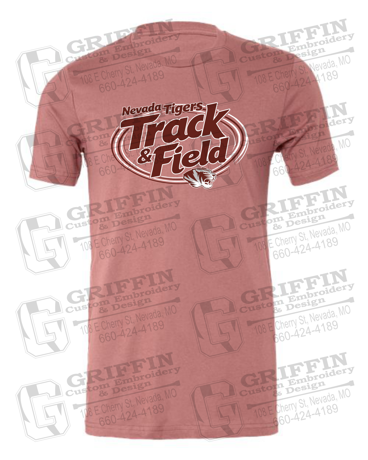 Cotton Short Sleeve T-Shirt - Track & Field - Nevada Tigers 26-U