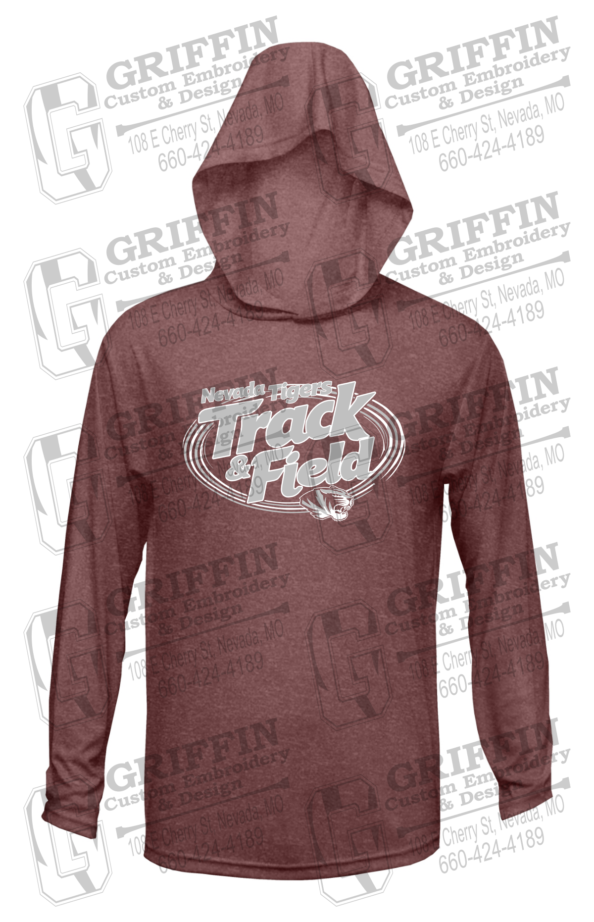 Dry-Fit T-Shirt Hoodie - Track & Field - Nevada Tigers 26-U