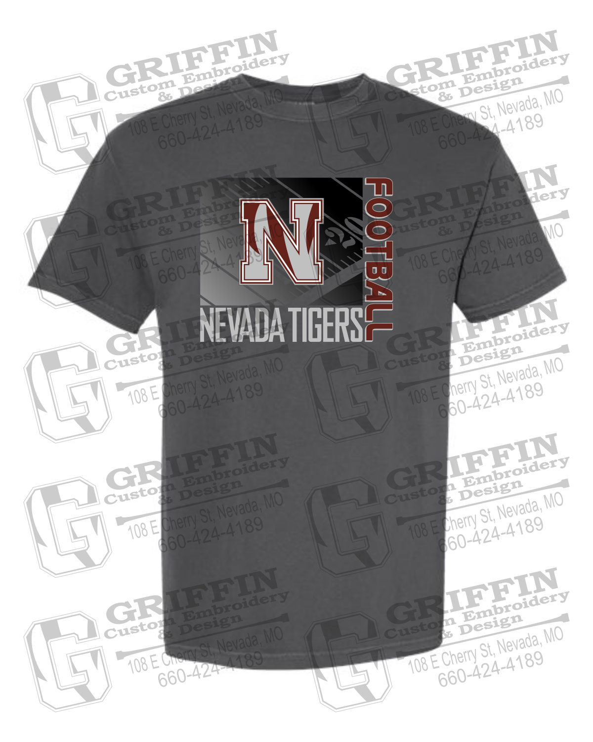 Comfort Colors Short Sleeve T-Shirt - Football - Nevada Tigers 26-Y