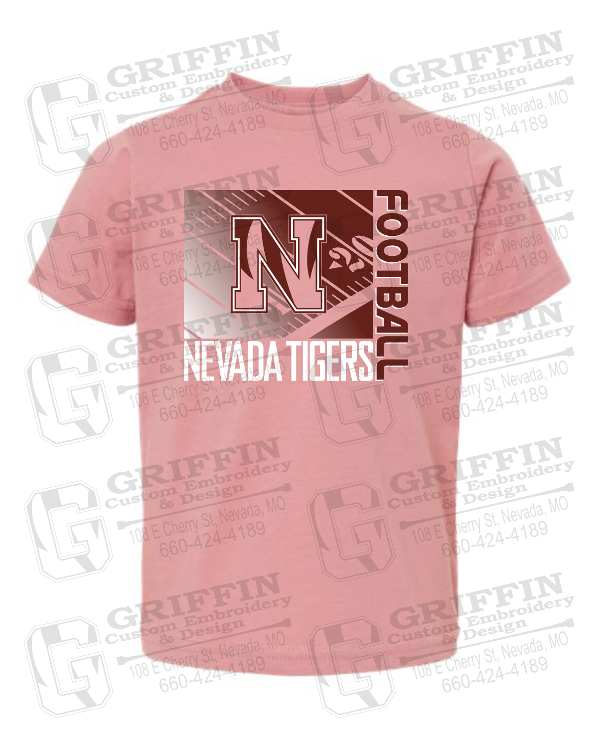 Toddler/Infant Cotton T-Shirt - Football - Nevada Tigers 26-Y