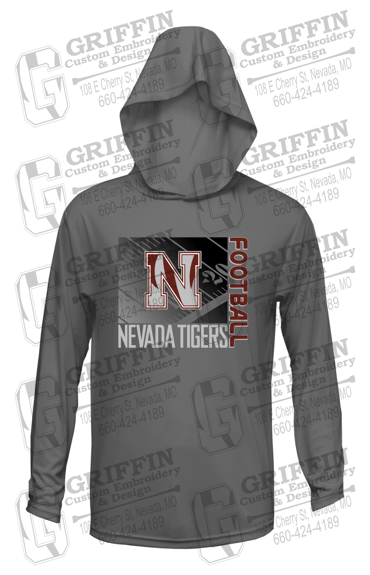 Dry-Fit T-Shirt Hoodie - Football - Nevada Tigers 26-Y