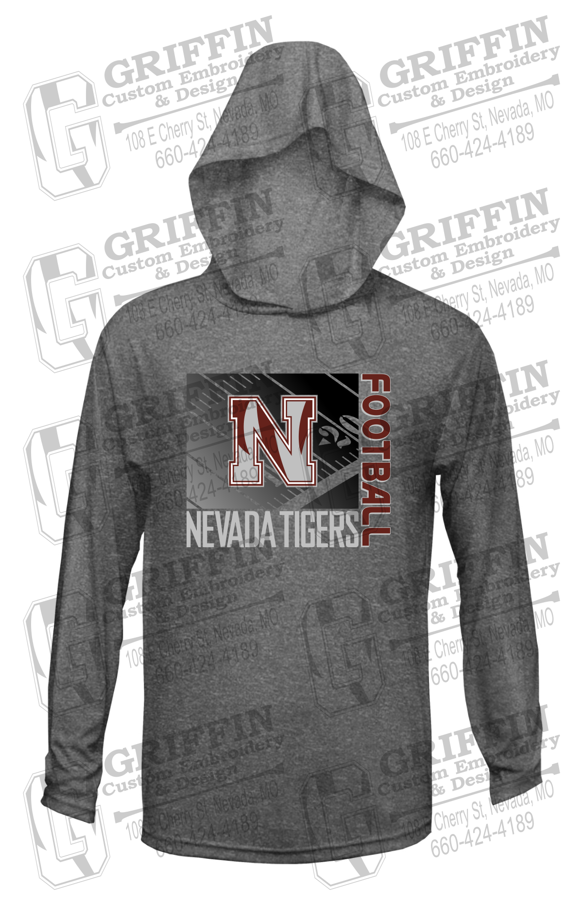 Dry-Fit T-Shirt Hoodie - Football - Nevada Tigers 26-Y