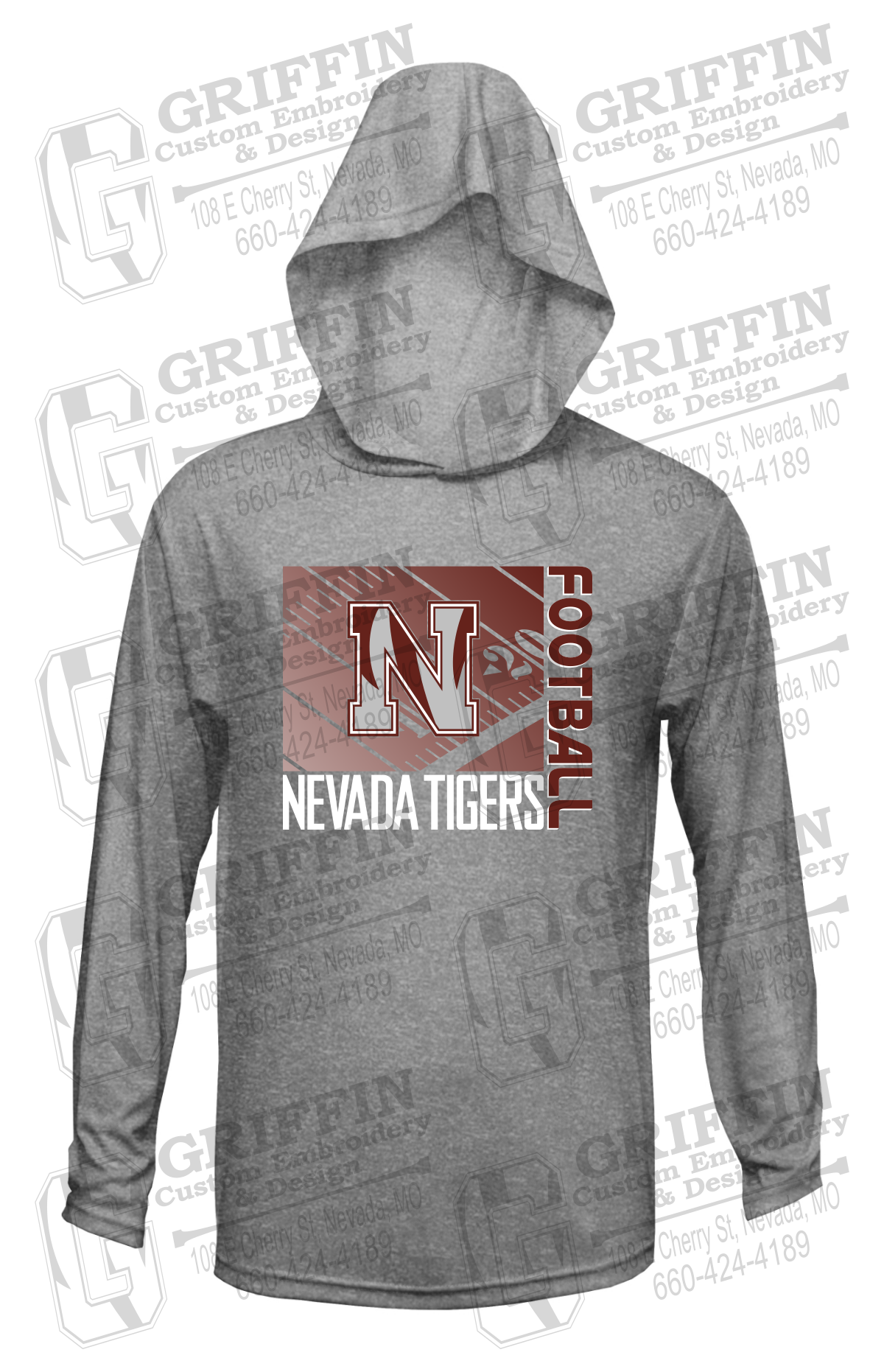 Dry-Fit T-Shirt Hoodie - Football - Nevada Tigers 26-Y