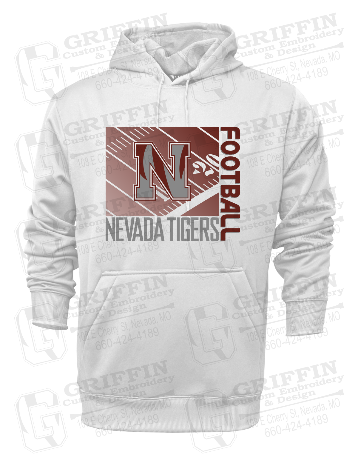 Performance Fleece Hoodie - Football - Nevada Tigers 26-Y