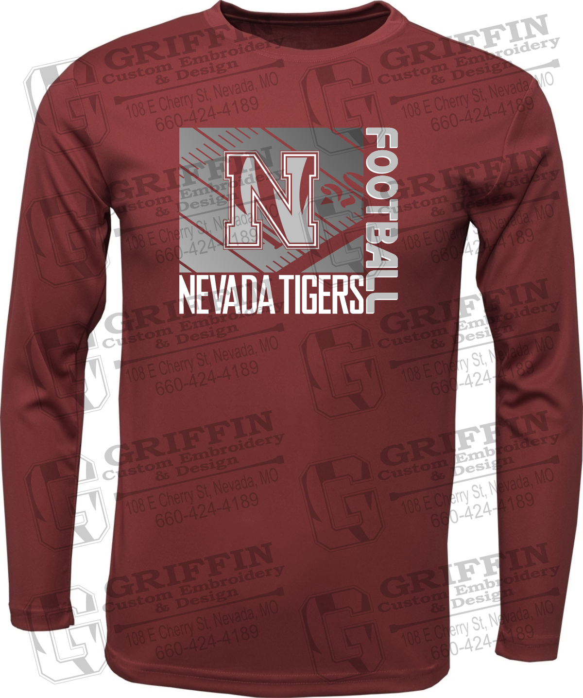 Dry-Fit Long Sleeve T-Shirt - Football - Nevada Tigers 26-Y