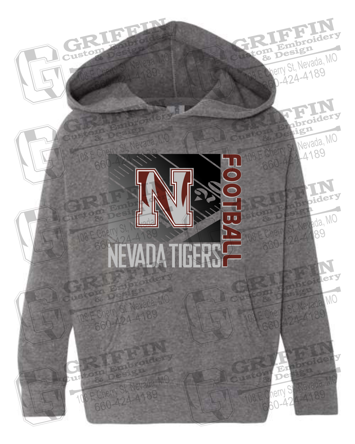 Toddler Hoodie - Football - Nevada Tigers 26-Y