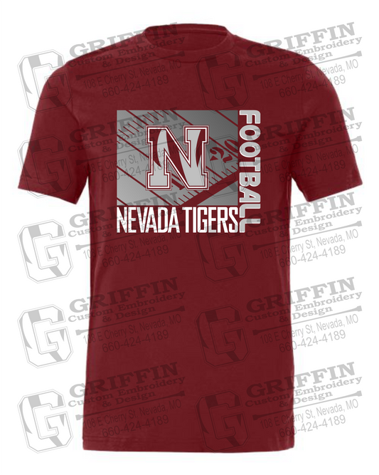 Cotton Short Sleeve T-Shirt - Football - Nevada Tigers 26-Y