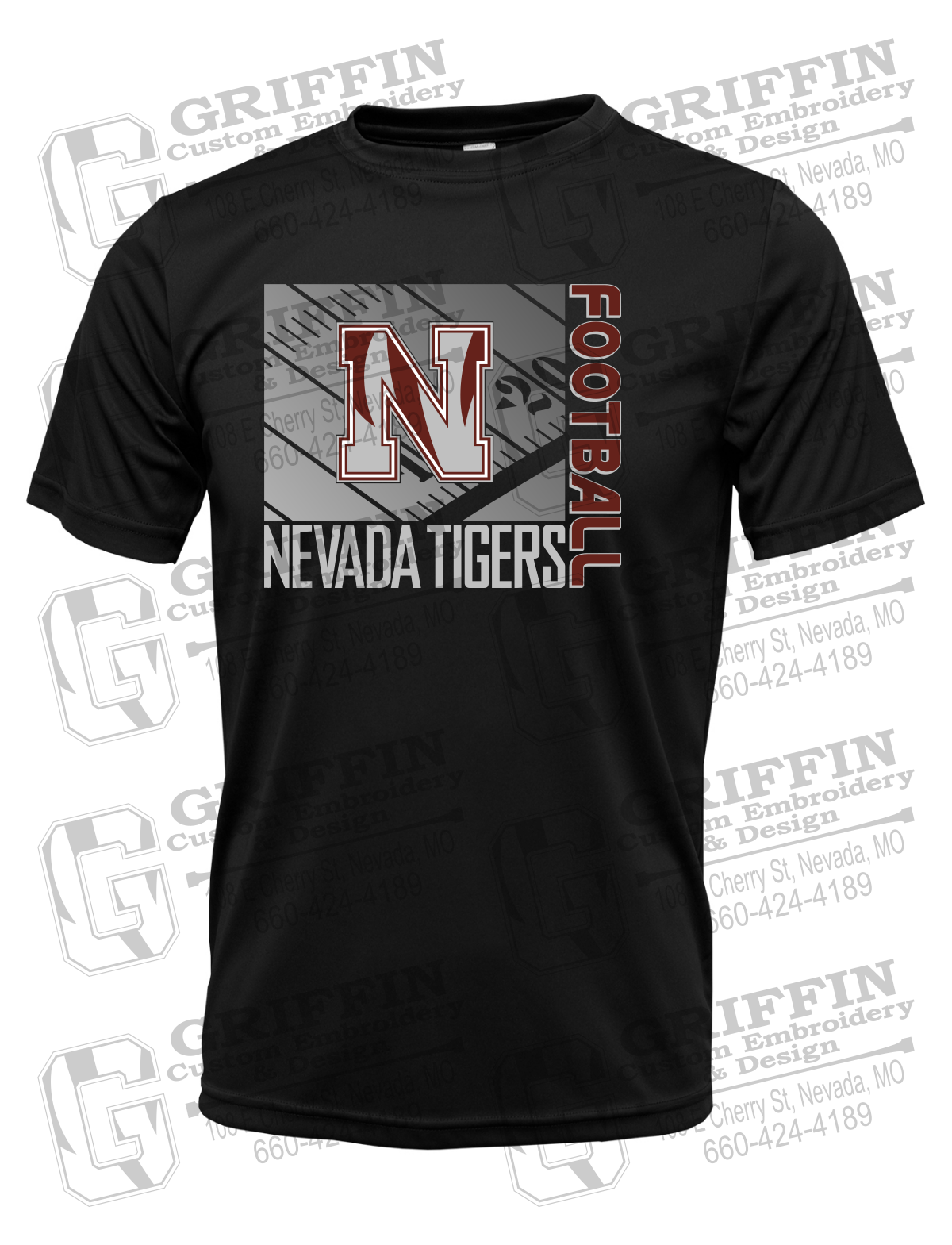 Dry-Fit Short Sleeve T-Shirt - Football - Nevada Tigers 26-Y