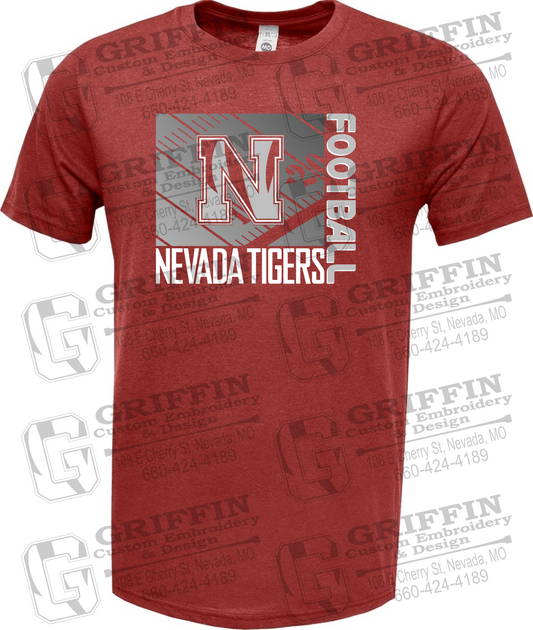 Soft-Tek Short Sleeve T-Shirt - Football - Nevada Tigers 26-Y