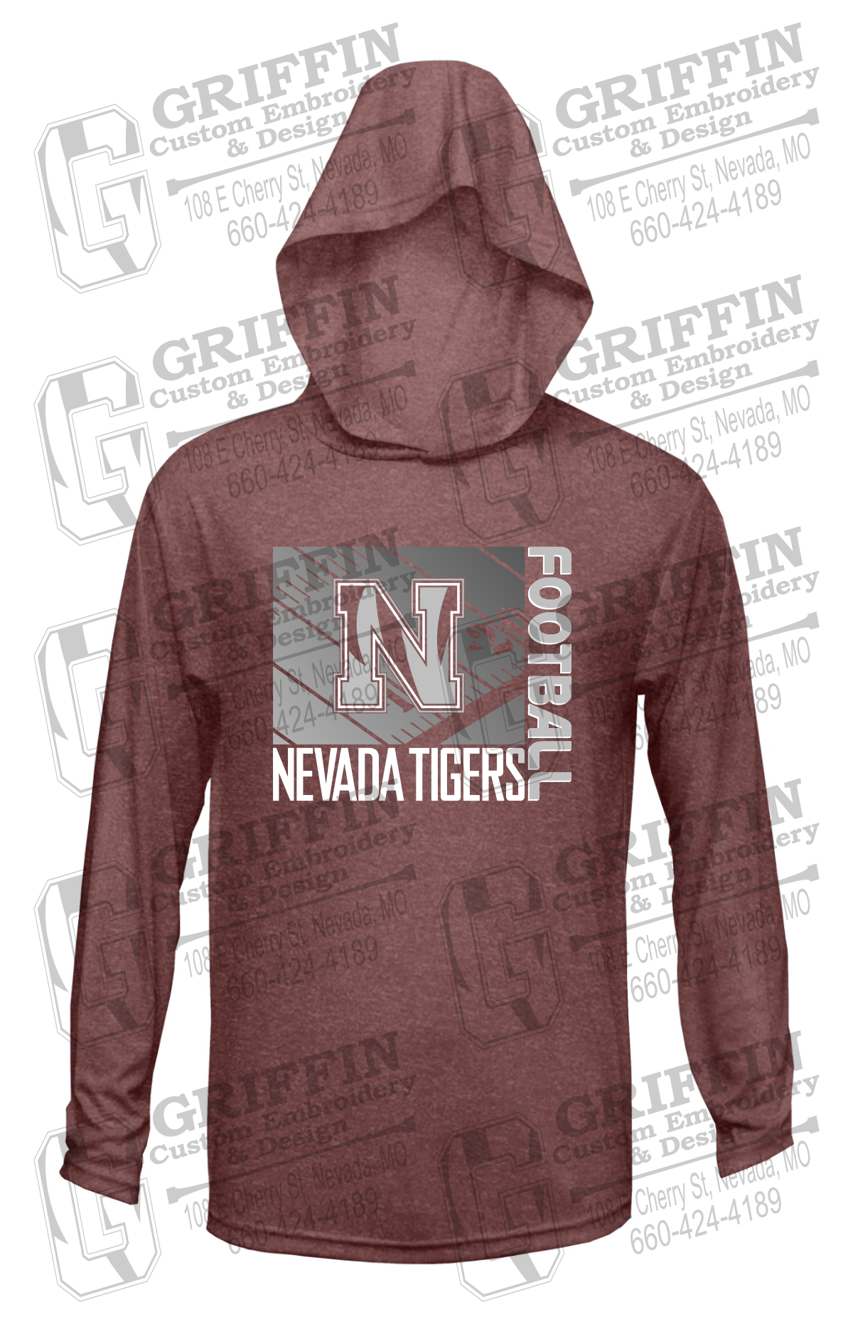 Dry-Fit T-Shirt Hoodie - Football - Nevada Tigers 26-Y