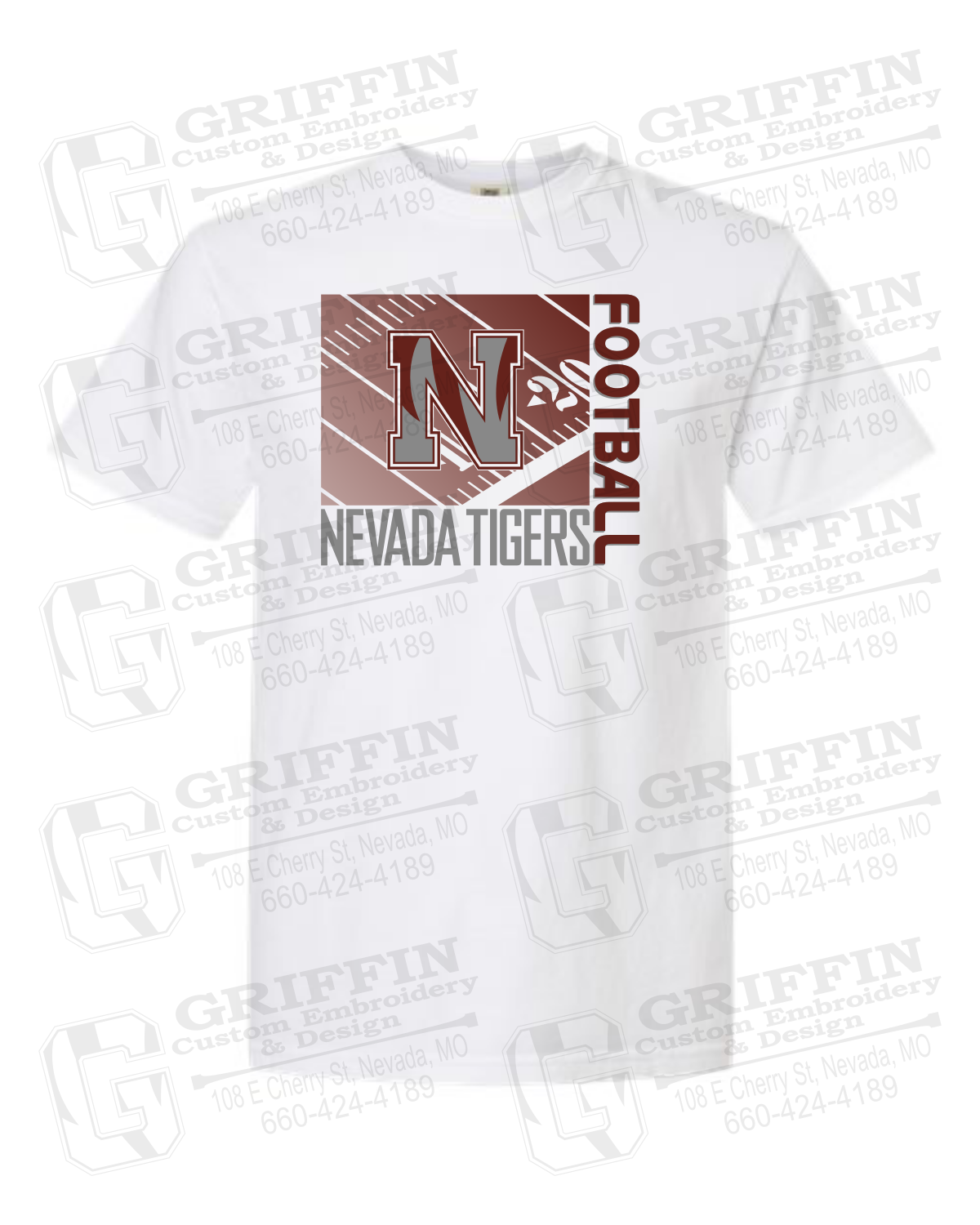 Comfort Colors Short Sleeve T-Shirt - Football - Nevada Tigers 26-Y