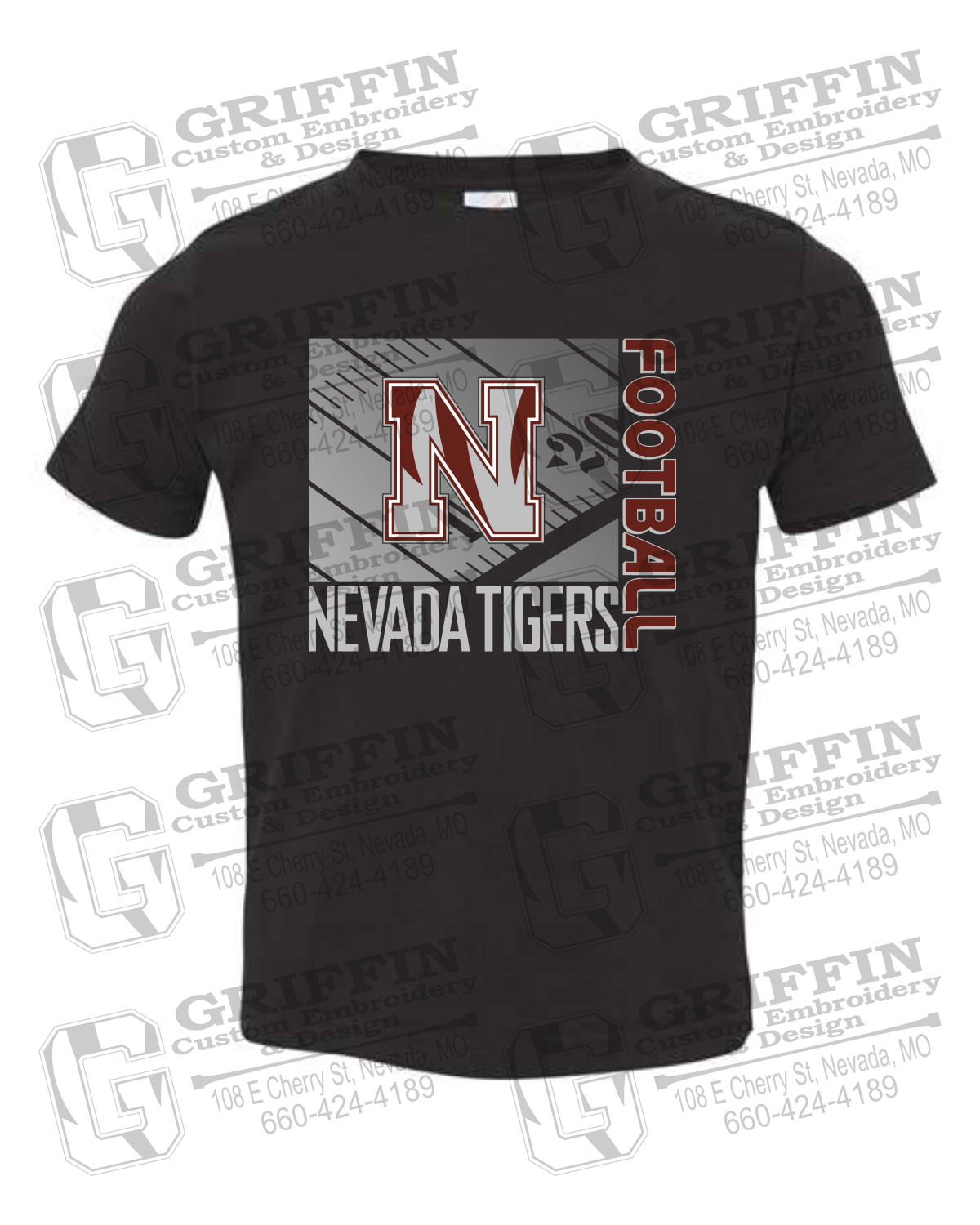 Toddler/Infant Cotton T-Shirt - Football - Nevada Tigers 26-Y
