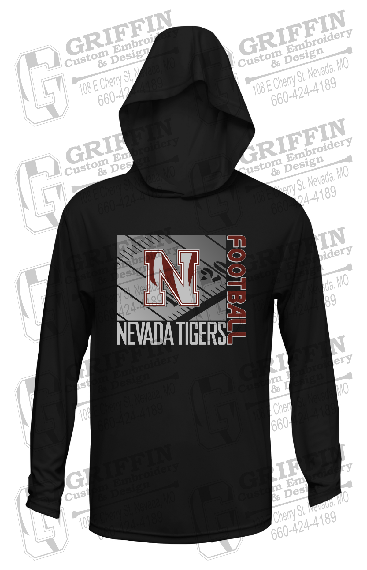 Dry-Fit T-Shirt Hoodie - Football - Nevada Tigers 26-Y
