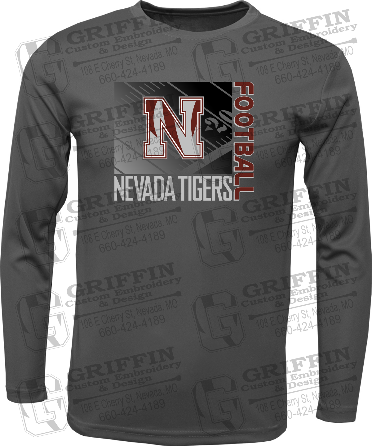 Dry-Fit Long Sleeve T-Shirt - Football - Nevada Tigers 26-Y