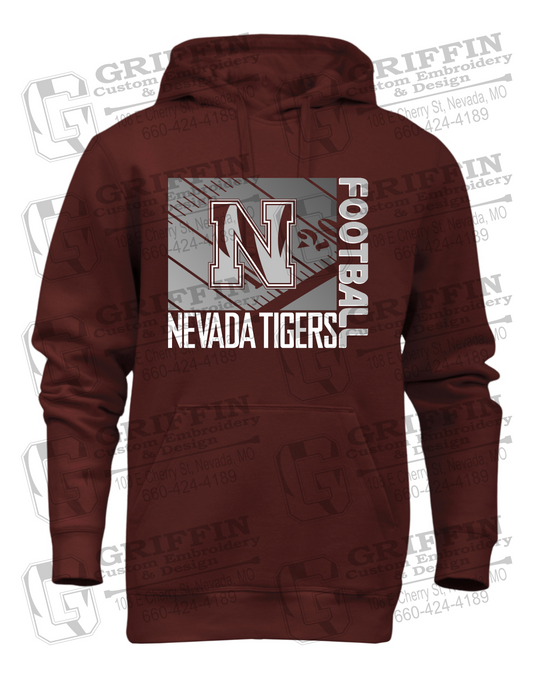 Heavyweight Fleece Hoodie - Football - Nevada Tigers 26-Y