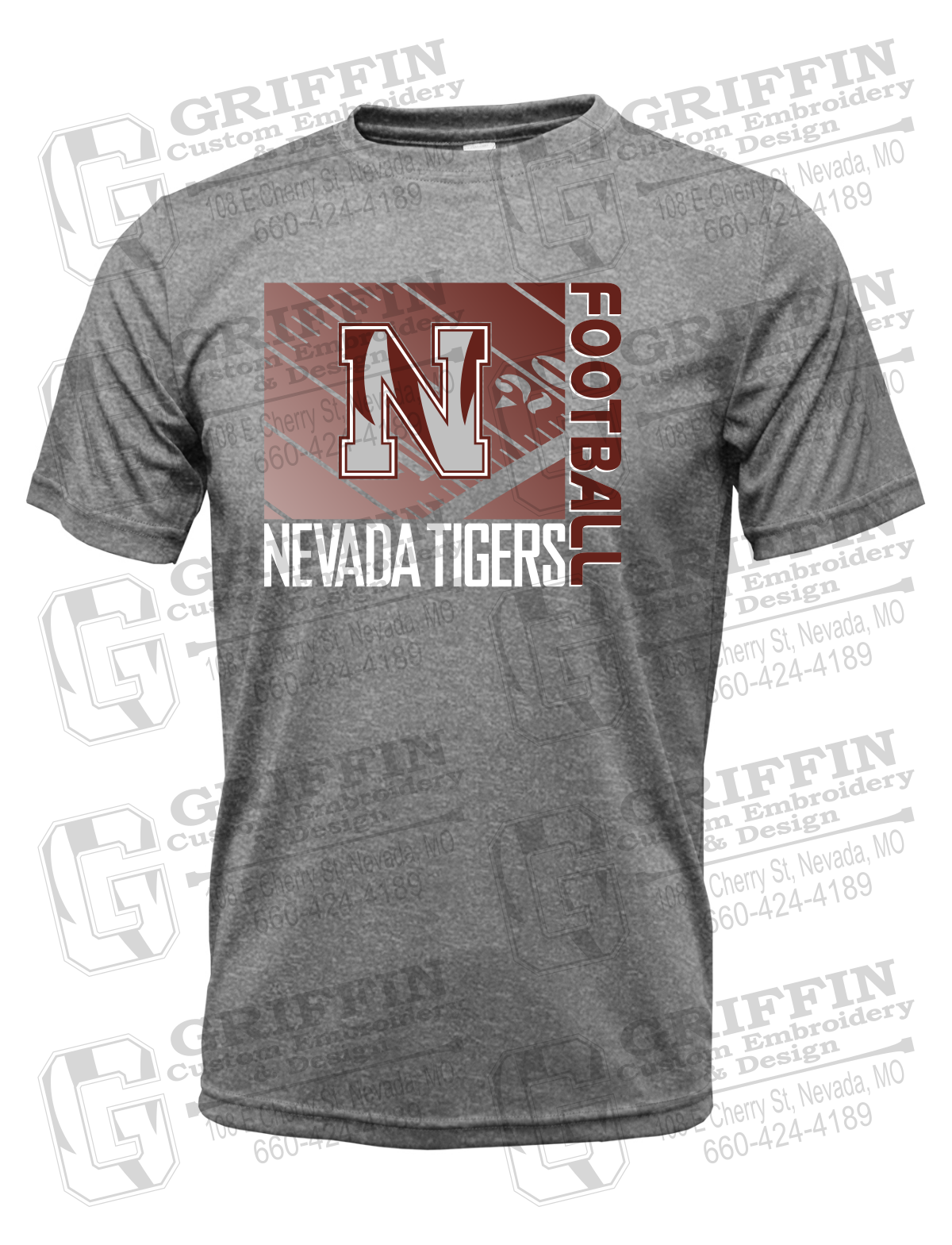 Dry-Fit Short Sleeve T-Shirt - Football - Nevada Tigers 26-Y