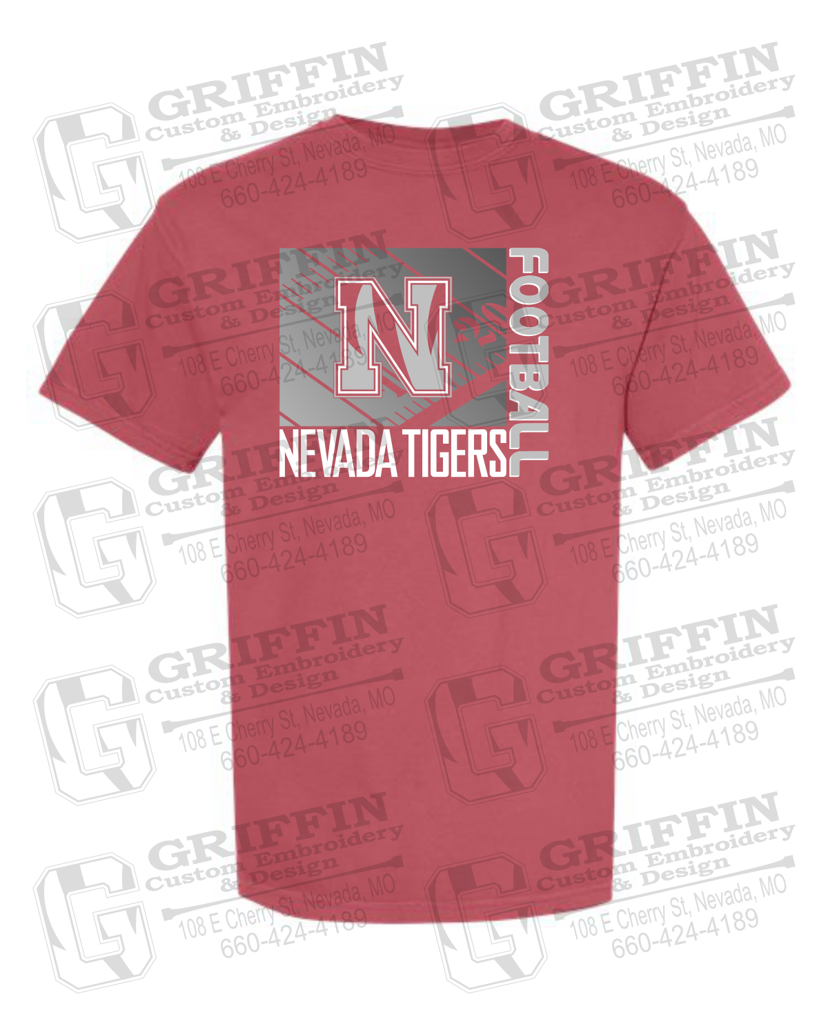 Comfort Colors Short Sleeve T-Shirt - Football - Nevada Tigers 26-Y
