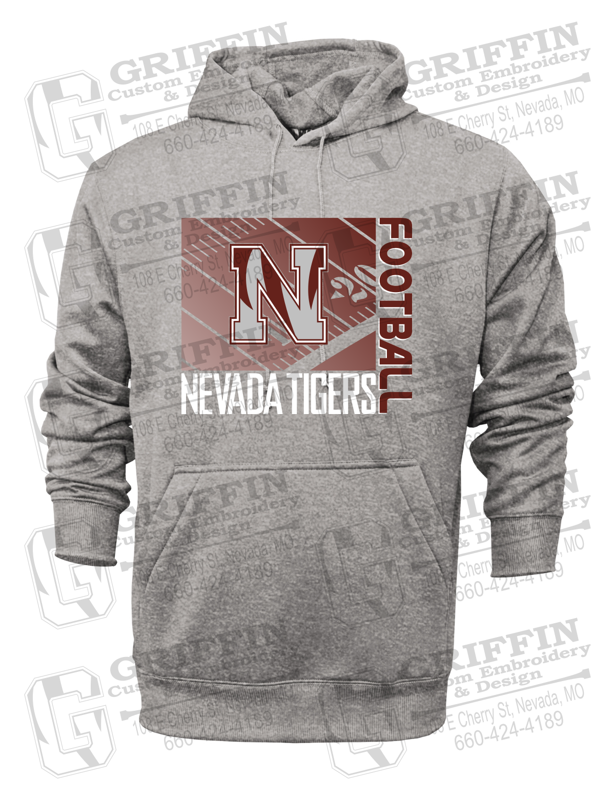 Performance Fleece Hoodie - Football - Nevada Tigers 26-Y