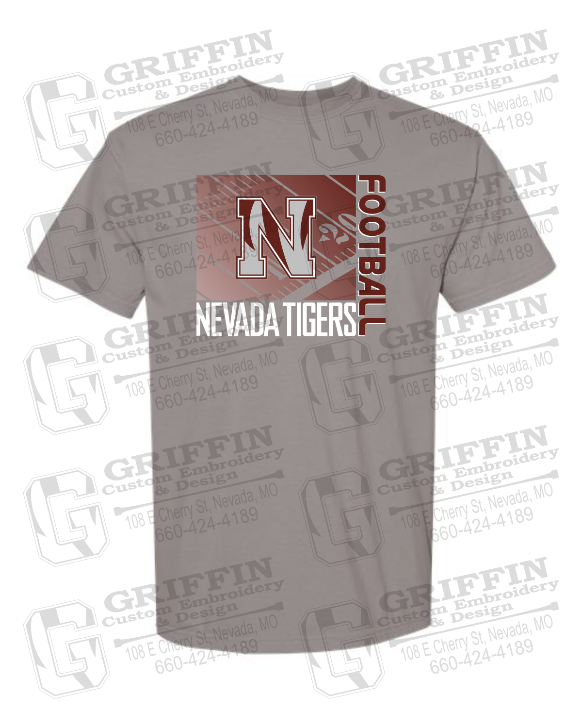 Comfort Colors Short Sleeve T-Shirt - Football - Nevada Tigers 26-Y