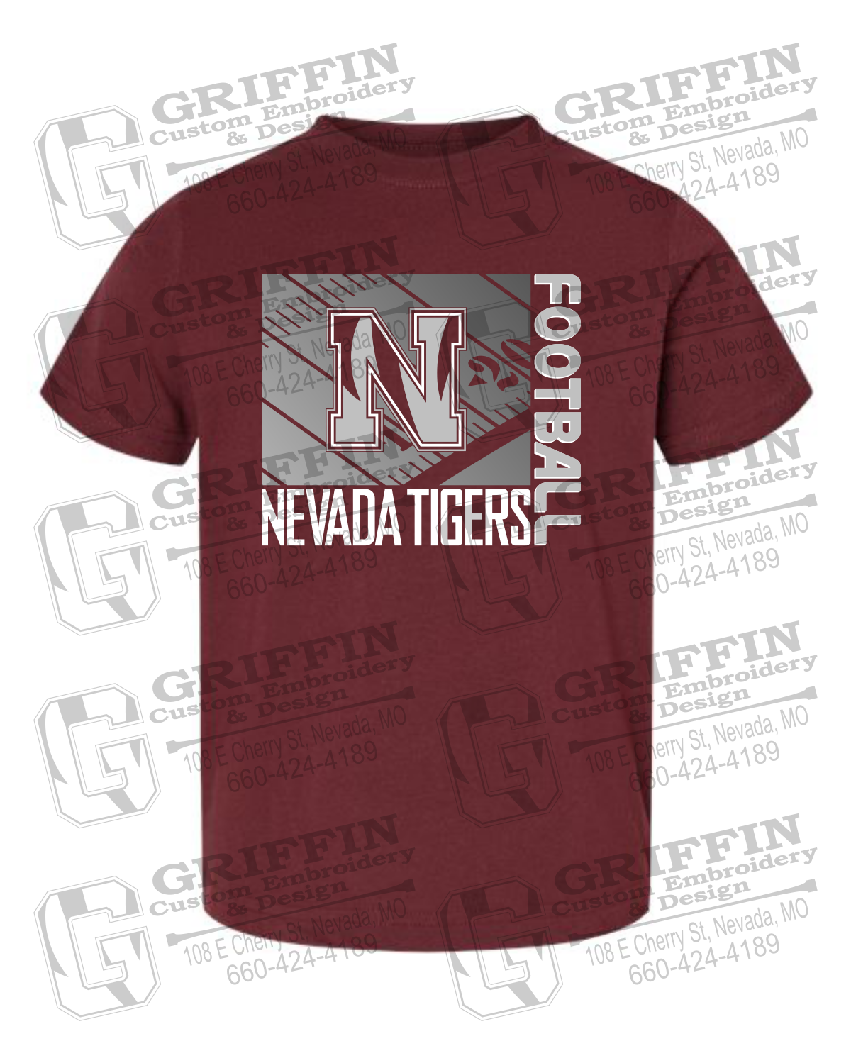 Toddler/Infant Cotton T-Shirt - Football - Nevada Tigers 26-Y