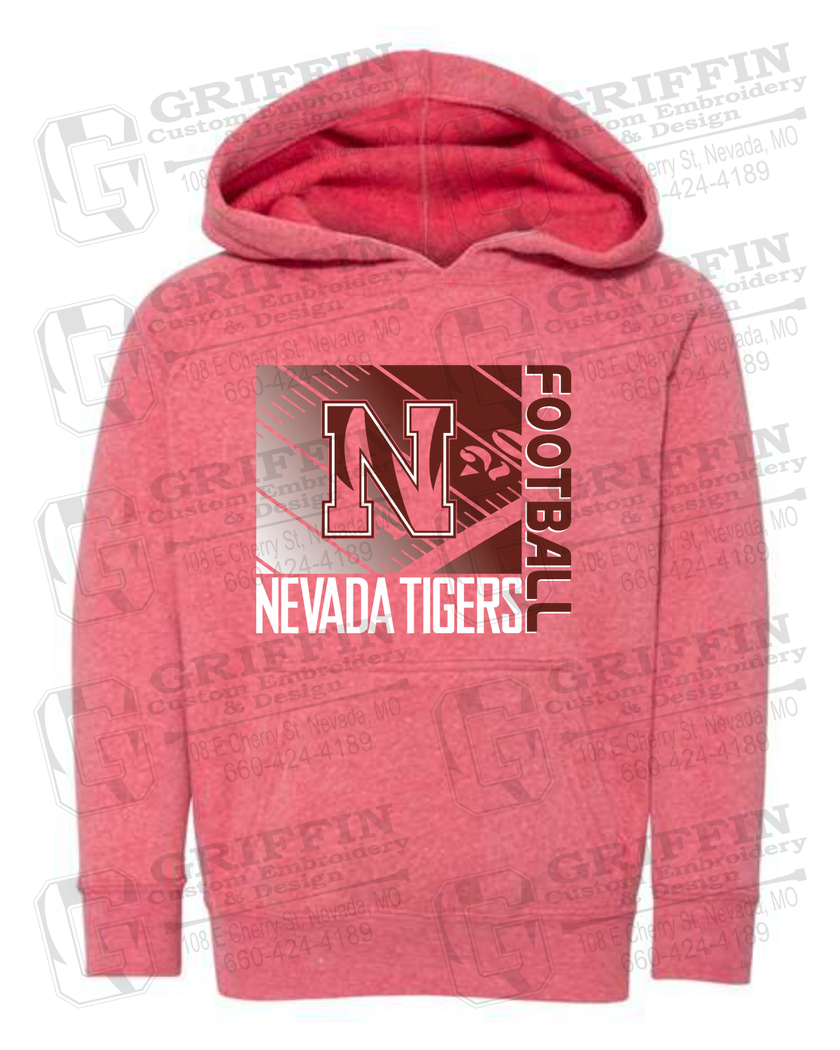 Toddler Hoodie - Football - Nevada Tigers 26-Y