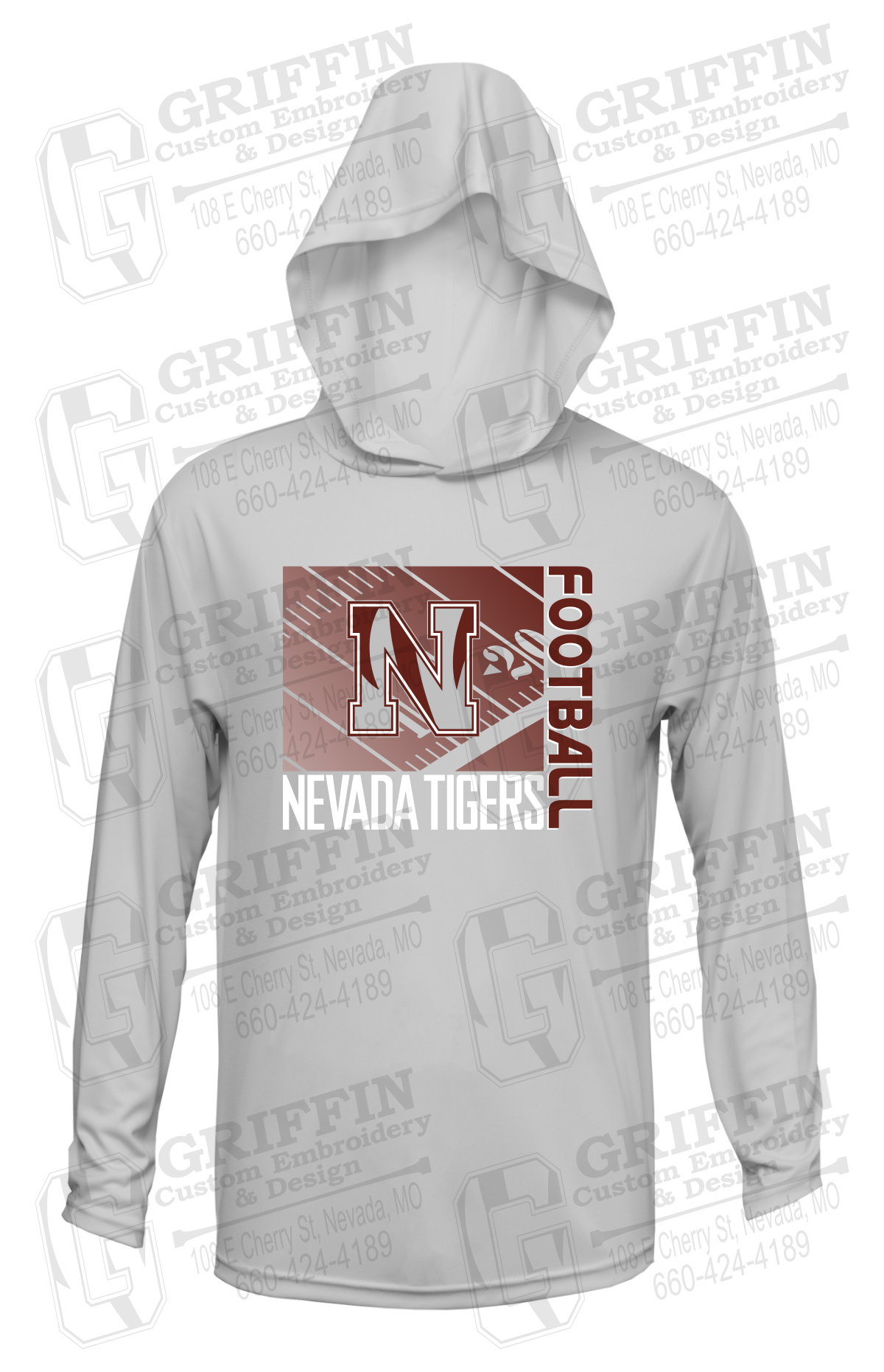 Dry-Fit T-Shirt Hoodie - Football - Nevada Tigers 26-Y