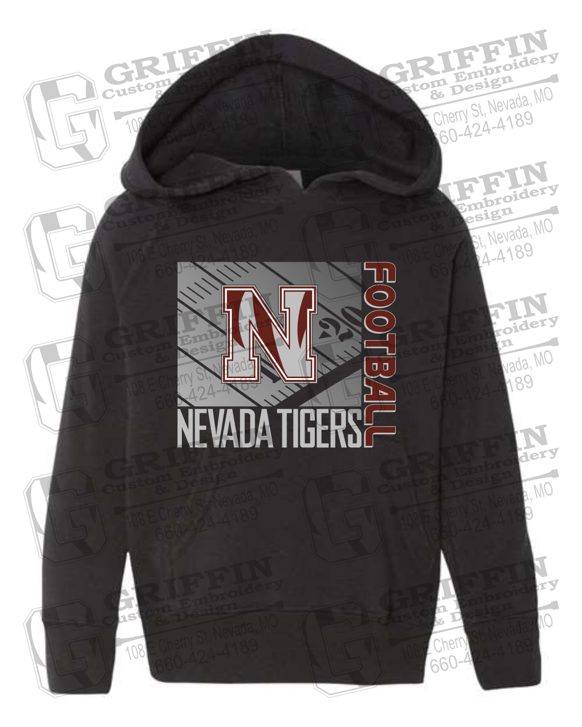 Toddler Hoodie - Football - Nevada Tigers 26-Y