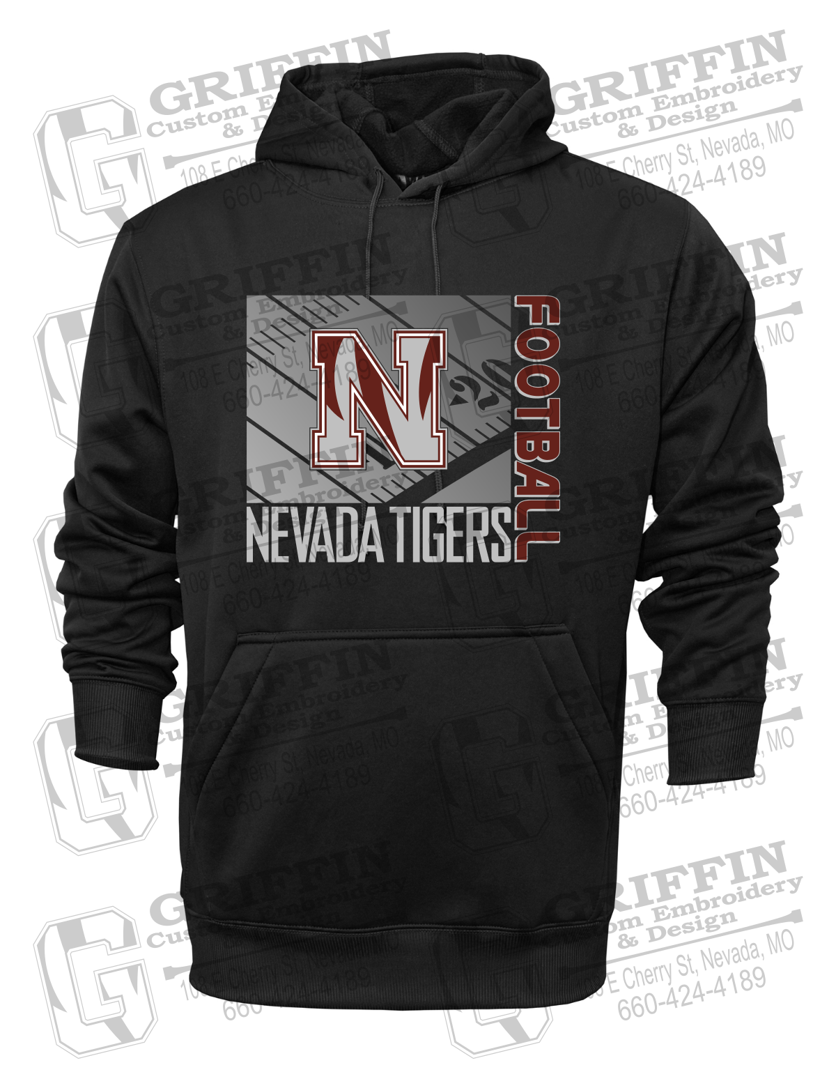 Performance Fleece Hoodie - Football - Nevada Tigers 26-Y
