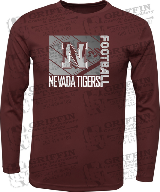 Toddler Dry-Fit Long Sleeve T-Shirt - Football - Nevada Tigers 26-Y