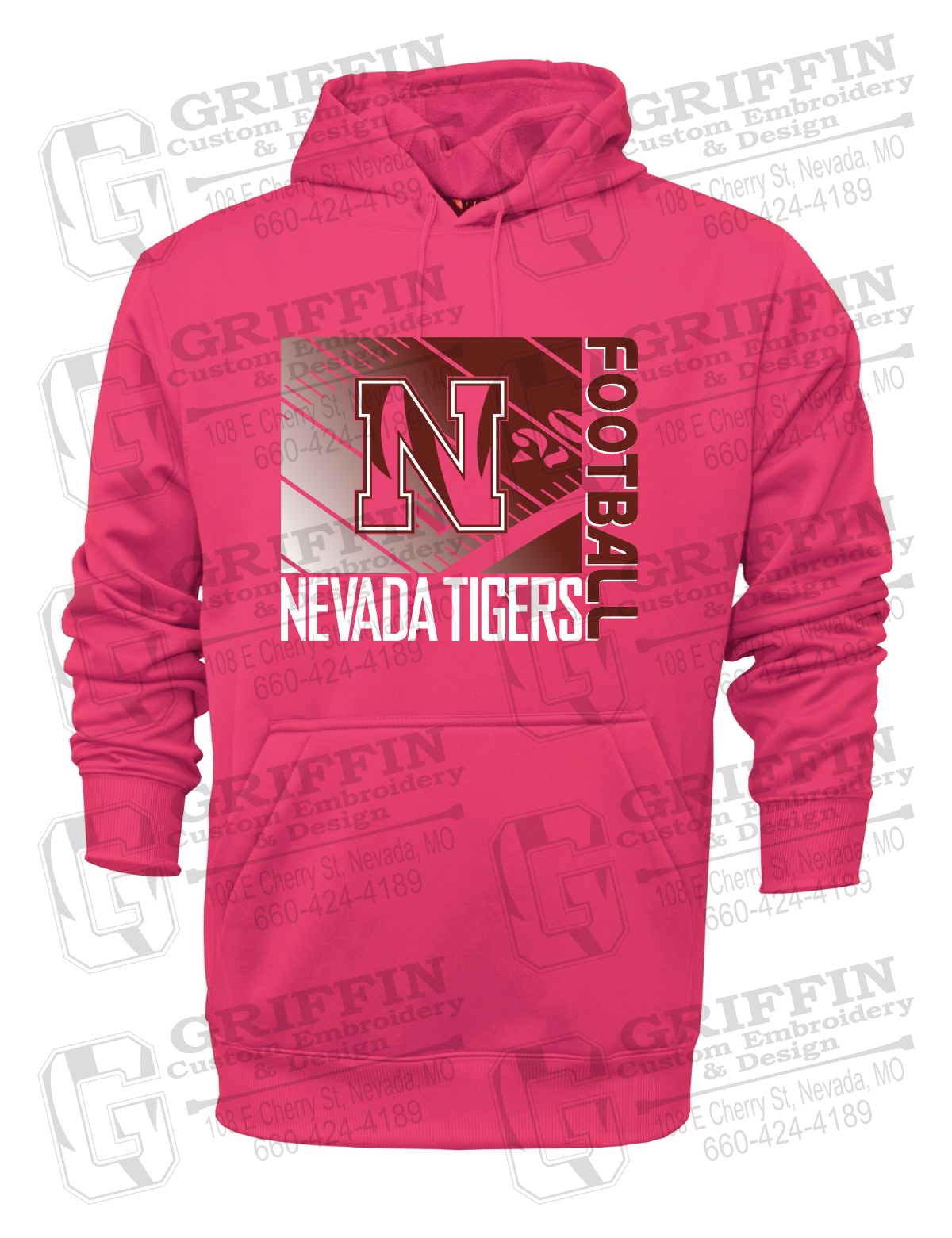 Performance Fleece Hoodie - Football - Nevada Tigers 26-Y