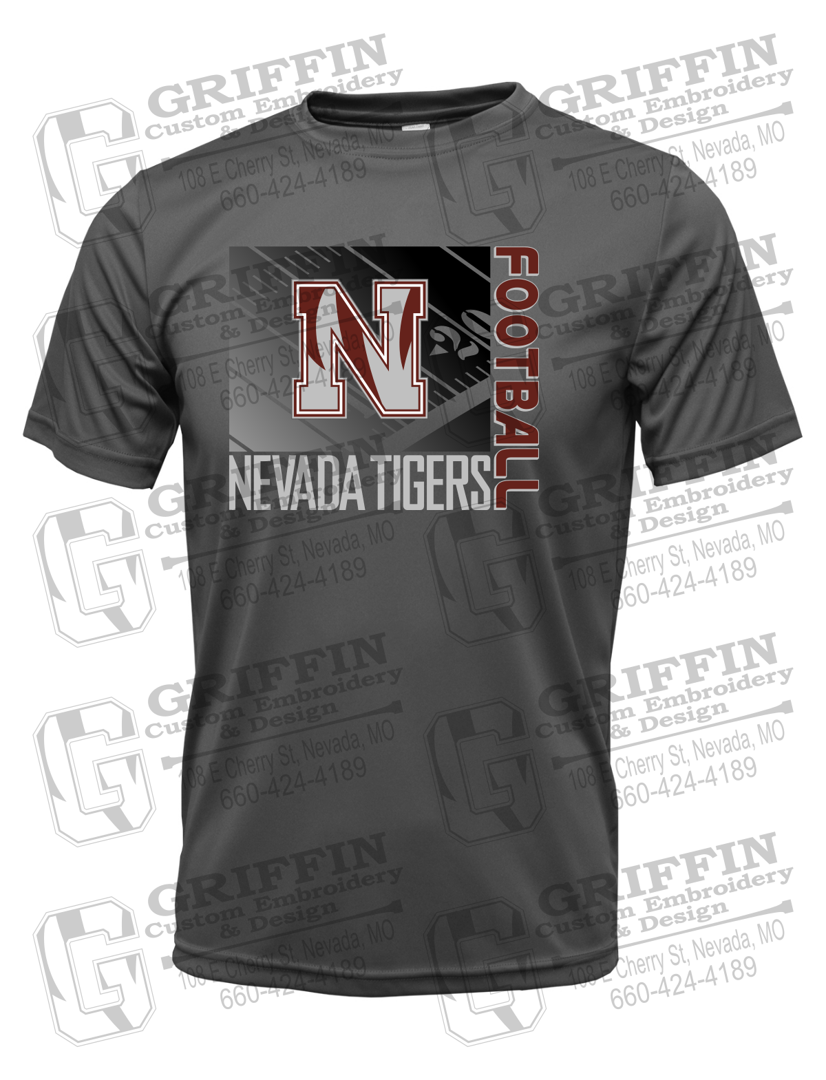 Dry-Fit Short Sleeve T-Shirt - Football - Nevada Tigers 26-Y