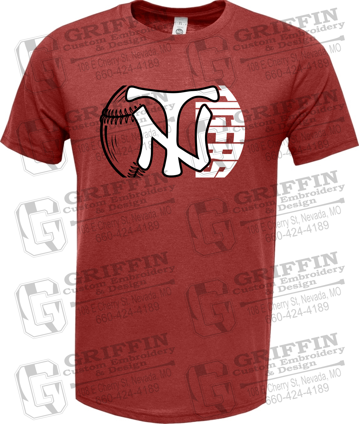 Soft-Tek Short Sleeve T-Shirt - Softball - Nevada Tigers 26-Z