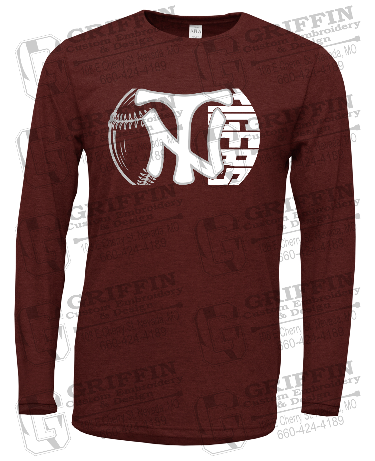 Soft-Tek Long Sleeve T-Shirt - Softball - Nevada Tigers 26-Z